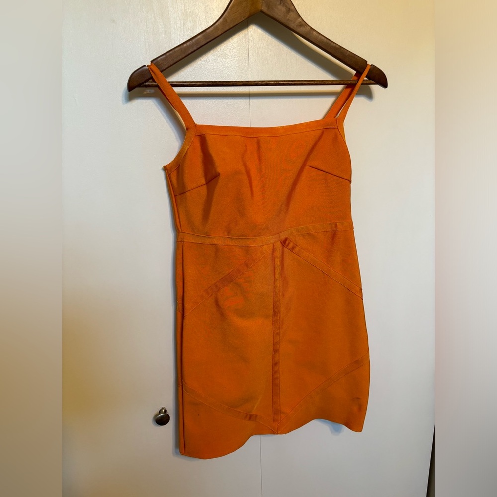 Orange bandage dress